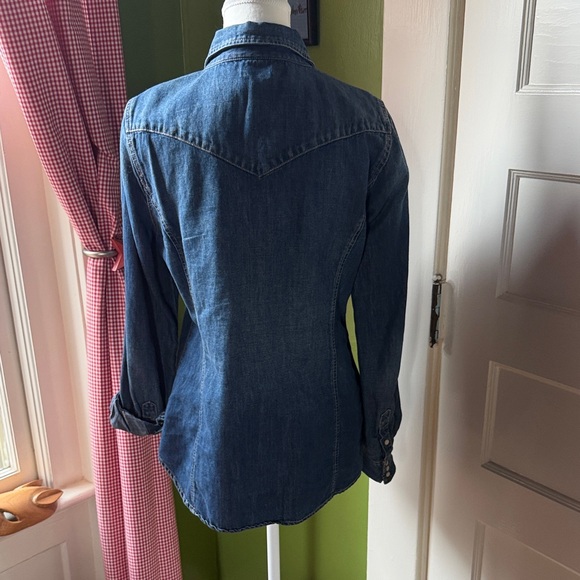 J. Crew Indigo Linen-Blend Jean Button-Down Shirt - Picture 5 of 6